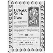 BORAX Starch Glaze Victorian Advertisement 1900