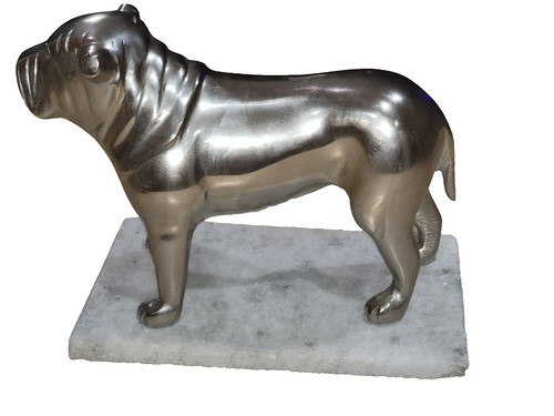English bulldog metal statue - english,
