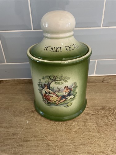 Vintage ceramic jar toilet - vintage,