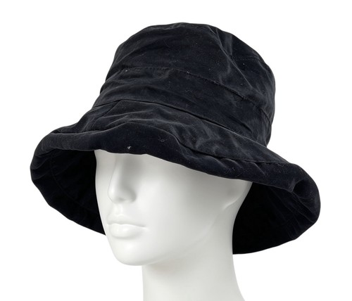 Vintage 80s black velvet hat - 80s,