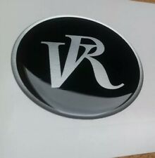 Vanroyce caravan 60mm wheel centre cap domed decal Black & Silver x 1