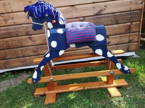Vintage blue wooden - vintage, `rocking