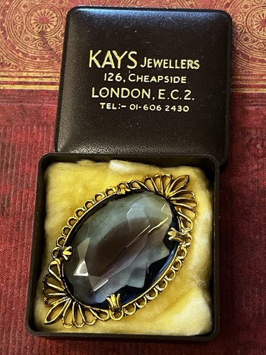 Vintage large gold tone brooch - large,