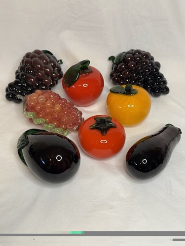 Decorative glass fruit - glass, &