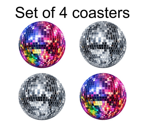 Set disco mirror ball - 4,