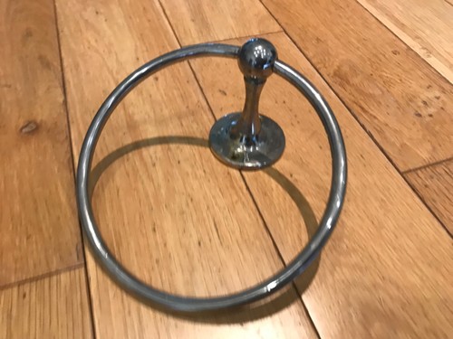 Vintage chrome towel holder - vintage,