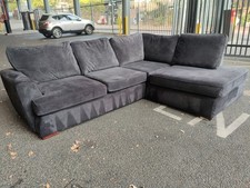DFS Orka Left Hand Corner Sofa Furniture In Black/Navy - Delivery Available 🚚