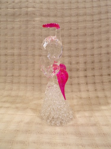 Vintage murano art - glass, pink