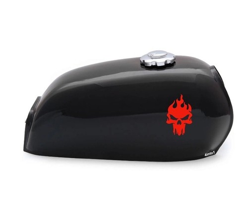 Flaming skulls tank - flaming,
