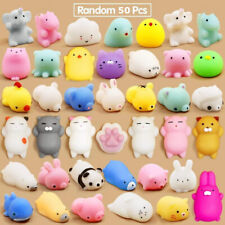 10- 50Pcs Cute Animal Squishies Kawaii Mochi Squeeze Stretch Stress Squishy Toy