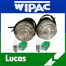 LAND ROVER SERIES 2 & 3 FRONT SIDE LIGHT / LAMPS - ONE PAIR + BULBS - RTC5012