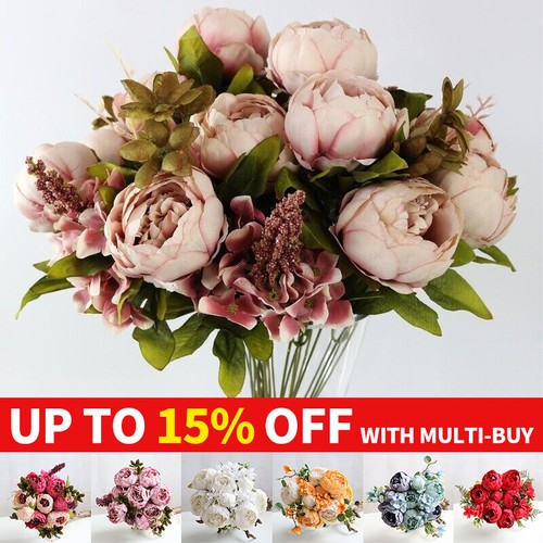 Heads silk peony artificial - heads,