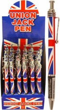 5 X BRITISH  LONDON UNION JACK PEN GIRLS BOYS UK SOUVENIR GIFT(S09 444)