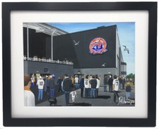 Fylde, Mill Farm Stadium. Framed Football Club Wall Art Print 14" x 11" Frame