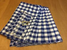 Gingham BOTH SIDES Camper Van Curtain Set VW T2,Blackout NAVY