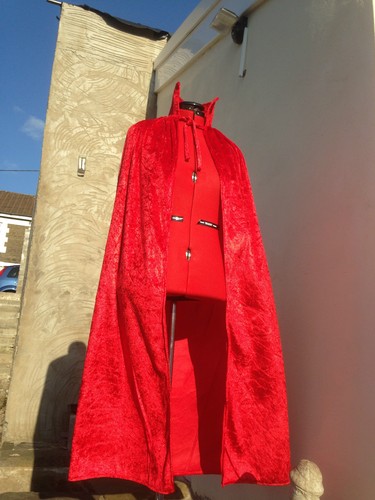 Red fancy dress cloak - cloak, with