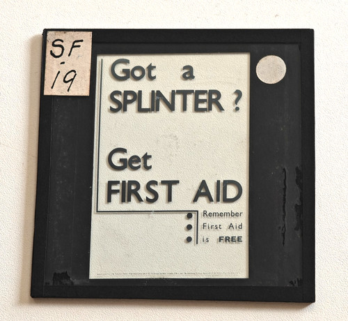 Magic lantern slide first aid - lantern,