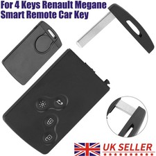 New 4 Button Remote Key Card Fob 3 Clio fits Renault Megane Scenic Laguna 433MHZ