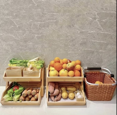 Tier bamboo fruit vegetables - 2,
