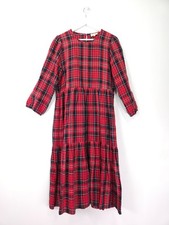 Justine Tabak Dress Medium Red