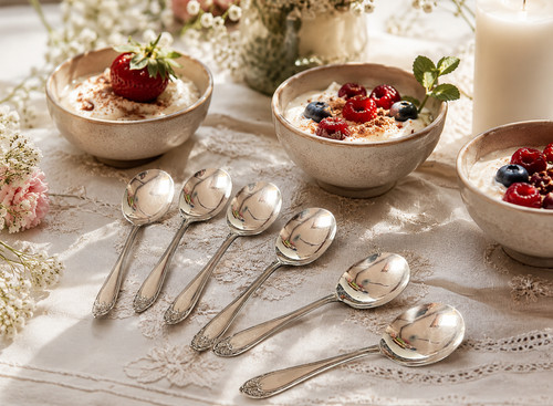 Vintage epns spoon set boxed - epns, 6