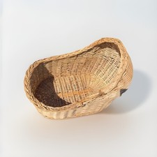 Vintage Hand Woven Wicker Baby