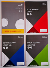 A4 ACCOUNTS BOOK KEEPING Journal Cash Ledger Analysis Accounting Books - Silvine