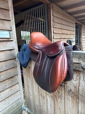 Gianetti Vares jump saddle, 17.5”, light and dark brown, excellent condition 