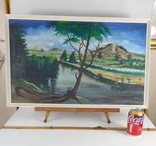 VTG Large Signed Oil Painting/