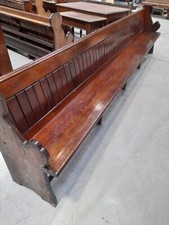 Antique Reclaimed Pitch Pine Solid Church Pew Bench Settle 12ft (3.65mtrs) long