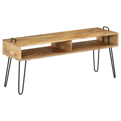 Solid mango wood stand - solid, tv