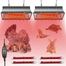 2 Pack 250W Chicken Coop Heater for Chicken Dog Kennel, Cat Bed, Reptiles & Incu