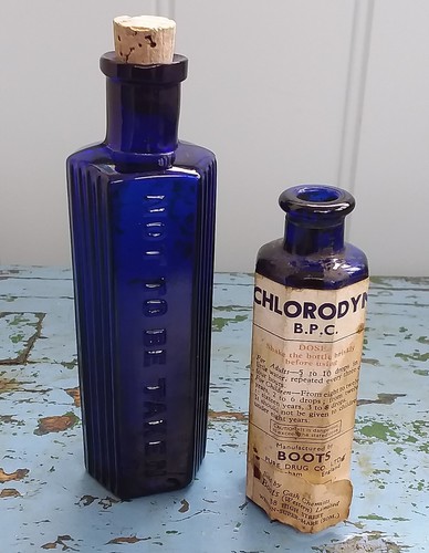 Vintage blue glass - vintage,