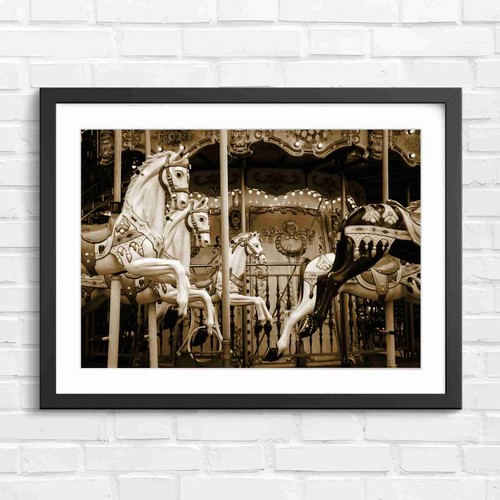 Vintage carousel horse night - vintage,