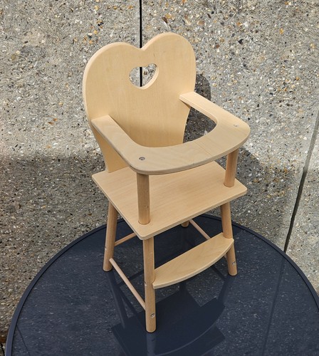 Wooden dolls high chair toy - wooden,