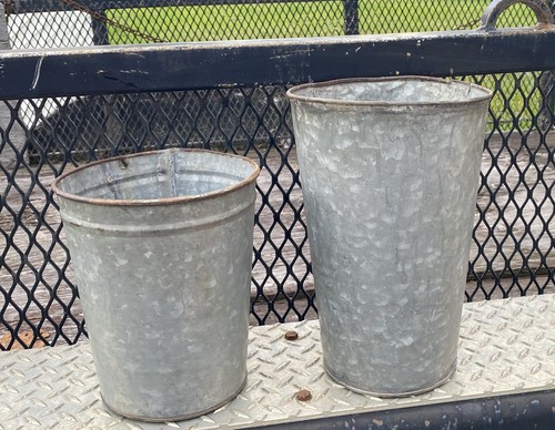 Old galvanized sap buckets - 2,