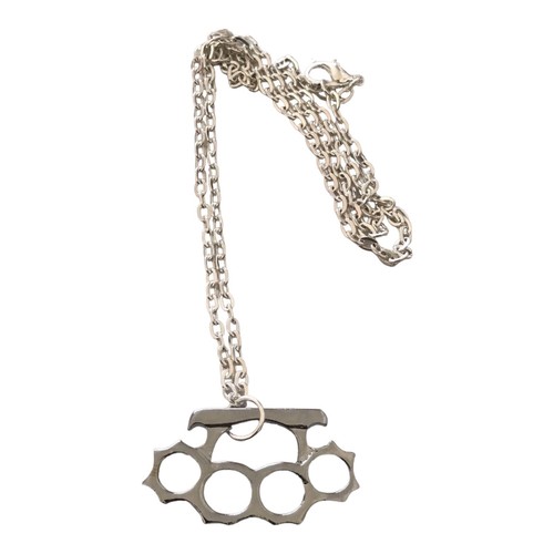 Silver mini knuckle duster - silver,