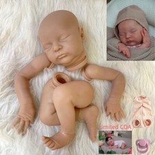 20in Lifelike Unpainted Reborn Baby Doll Kit Parts W/ COA Laura Cloth Body Dolls
