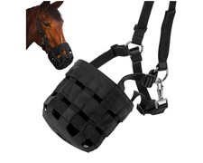 Durable Ventilated Grazing Muzzle with Attached Breakaway Halter Medium