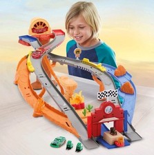 Disney Pixar Cars Rescue Road Raceway Playset | Lightning McQueen Track Set Toy
