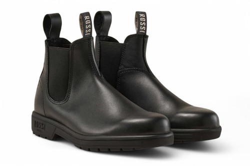 Rossi black leather chelsea - rossi,