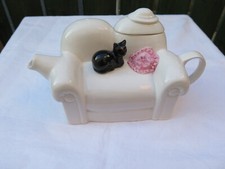 Unusual White Sofa Teapot with