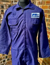 Ferguson Tractor Badged Zip Front Navy Boiler Suit Overalls Size S 35-38" Chest
