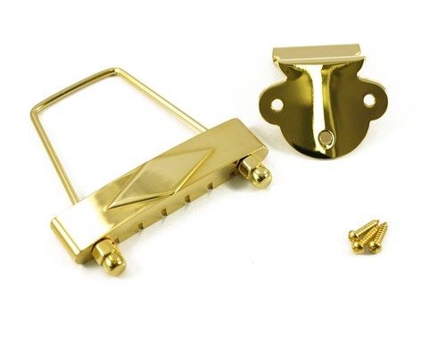 Archtop tailpiece gold short - archtop,