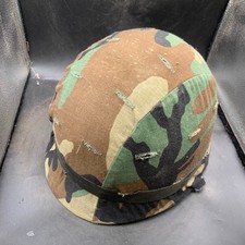 Genuine Dutch Army M53 Euroclone of WW2 US M1 Camouflaged Helmet & Liner Set