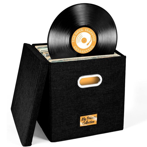 Vinyl record storage box for - storage,