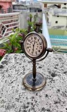 Antique Brass Desk Clock