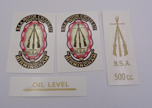 Bsa gold star decal - gold,