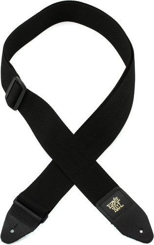 Guitar strap black polypro - guitar,