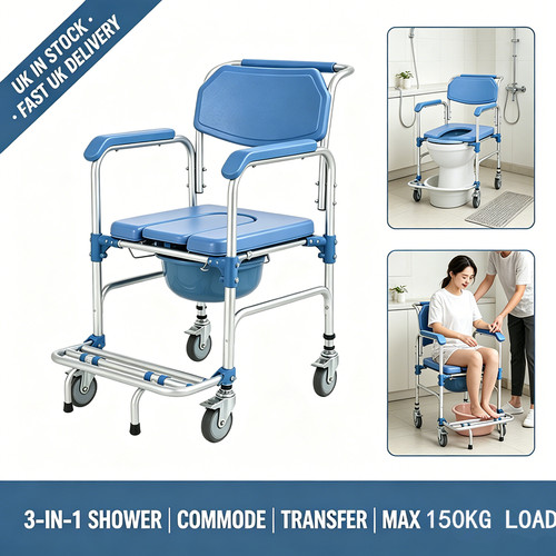 Wheeled shower commode chair - shower,